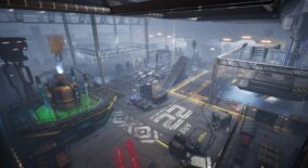 Modular Sci-fi Hangar Area Environment download