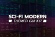 Scifi / Modern flat themed GUI / UI kit download