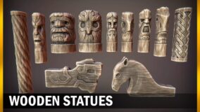 Wooden statues download