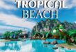 Stylized tropical beach environment download