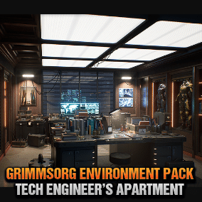 Cyberpunk Tech Engineer’s Apartment download