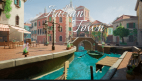 Stylized Italian Town download