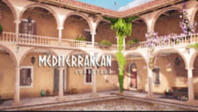 Stylized Mediterranean Courtyard download