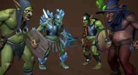 Goblin warrior. Modular download