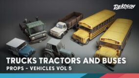Vehicles VOL.5 – Trucks, Tractors, Buses (Low Poly) download