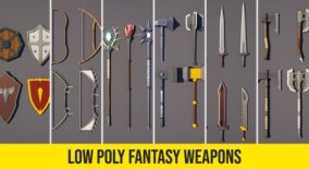 Low Poly RPG Fantasy Weapons download