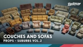 Suburbs VOL.2 – Couches and Sofas (Nanite and Low Poly) download