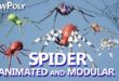 Low Poly Spider – Animated & Modular download