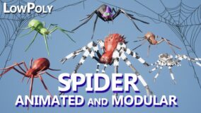 Low Poly Spider – Animated & Modular download