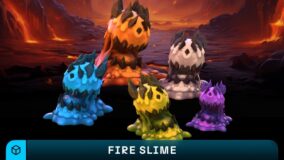 Stylized Fantasy Fire Slime download