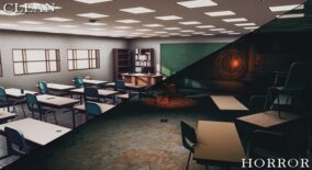 Clean/Horror School Environment download