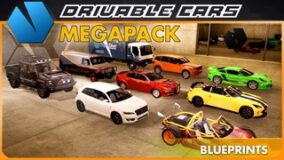 Drivable Cars: Essential Megapack 9 CARS 3d assets and blueprints download