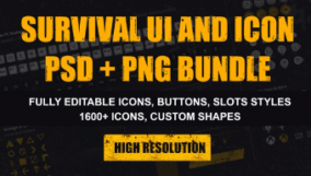 SURVIVAL UI AND ICONS BUNDLE (PNG + PSD) download
