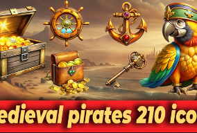 210 Medieval Item Icons Pirates 2D Game Assets download