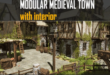 Modular Medieval Town with Interior download