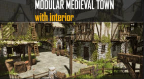 Modular Medieval Town with Interior download