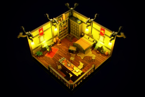 Low Poly Viking Top-Down Interiors download