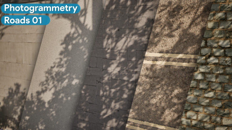 Roads 01 – Scanned Photogrammetry Materials download