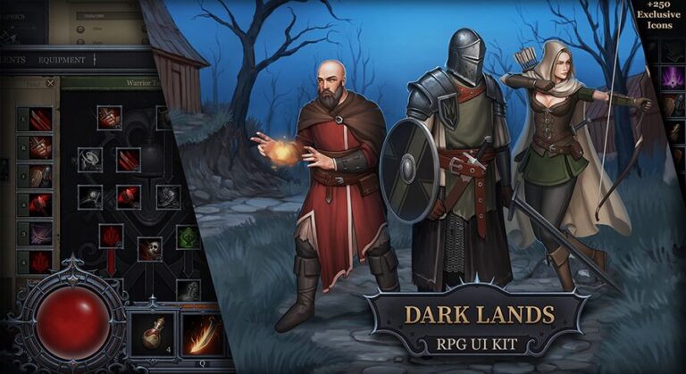 Dark Lands – RPG UI Kit download