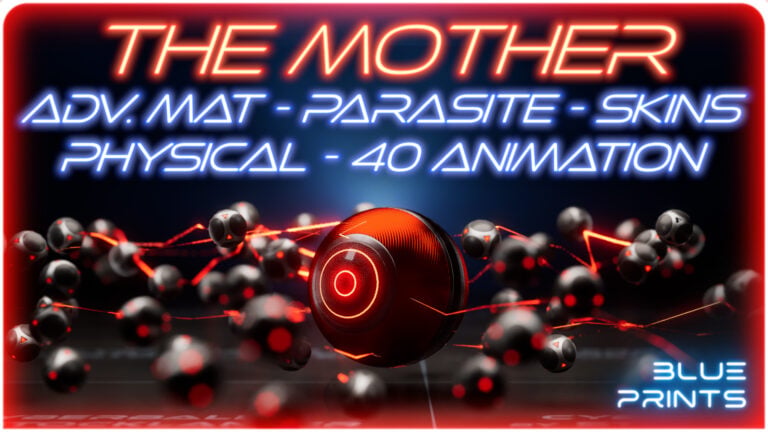 CyberBalls: The Mother. a character made of swarm of ball drones with blueprint download