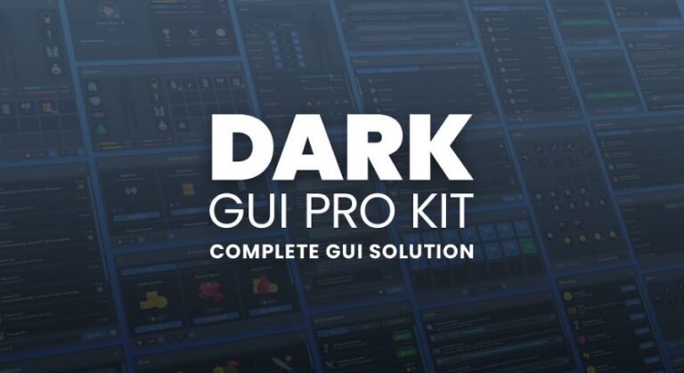 Dark GUI / UI / Main Menu Pro KIT – complete solution + psd sources download