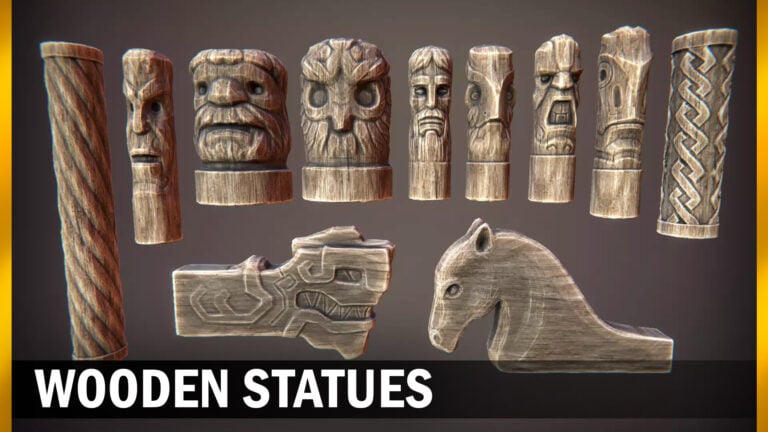 Wooden statues download