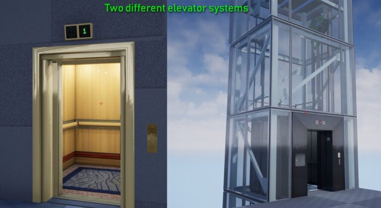 Two Elevator Systems (Glass Framed/Enclosed) download
