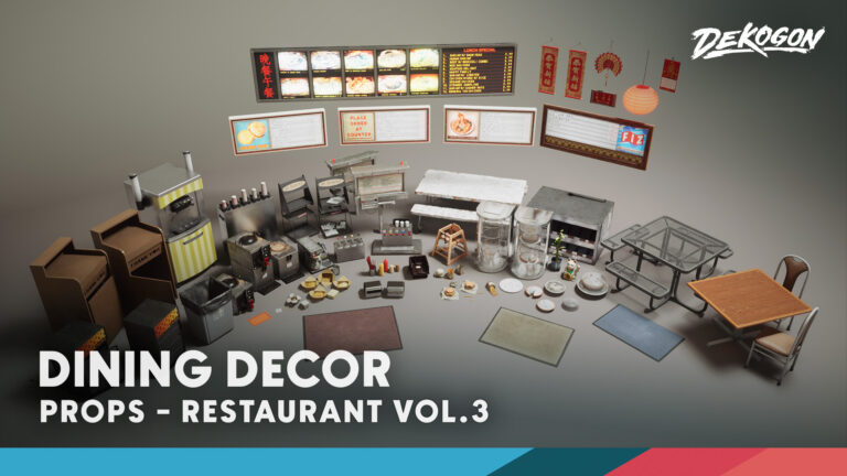 Restaurant VOL.3 – Dining Decor (Nanite and Low Poly) download