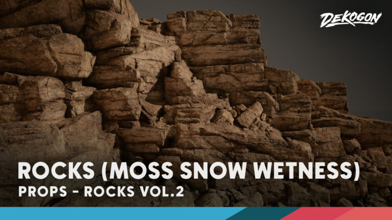 Rocks VOL.2 – Snow, Wetness, Moss (Nanite+Low Poly) download