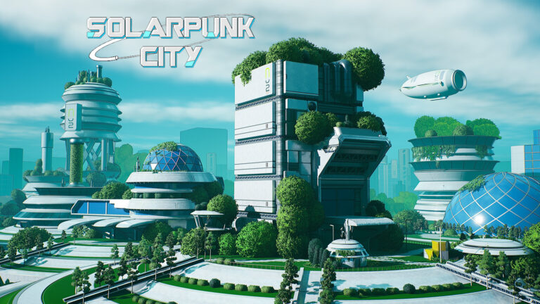Stylized Solarpunk City ( Stylized Solar City Solarpunk City Solar 3D Stylised ) download
