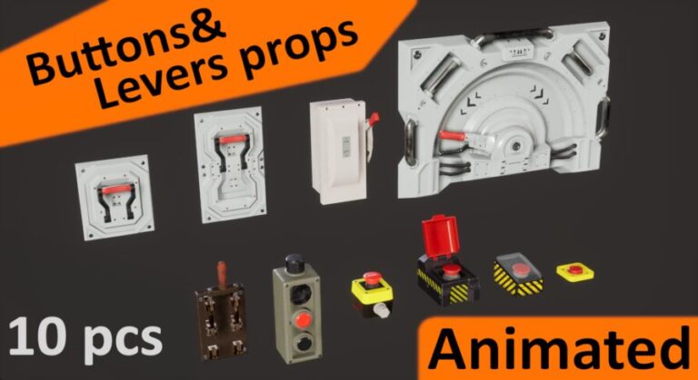 Buttons&Levers props (10 pcs, animated) download