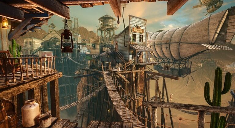 Wild West City (Wild West Town, Wild West Sky City, Steampunk Town, Steampunk) download