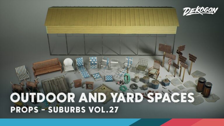 Suburbs VOL.27 – Outdoor and Yard Spaces (Nanite and Low Poly) download