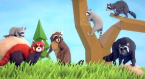 Poly Art Raccoons download