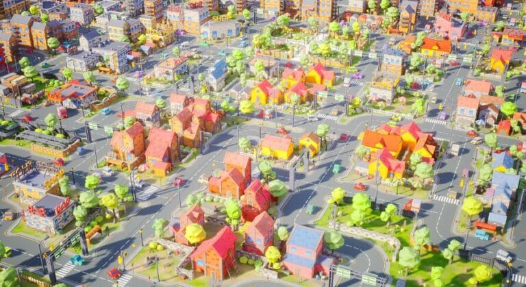 Low Poly Town download
