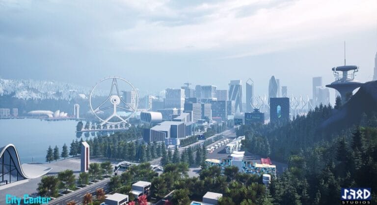 A Futuristic City – LAKE TOWN download