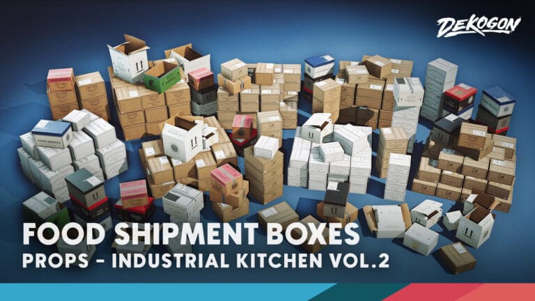 Kitchen/Restaurant Props VOL.2 – Food Shipment Boxes download