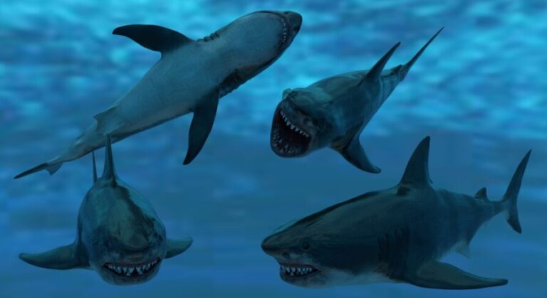 Great White Shark Model and 7 Animations download