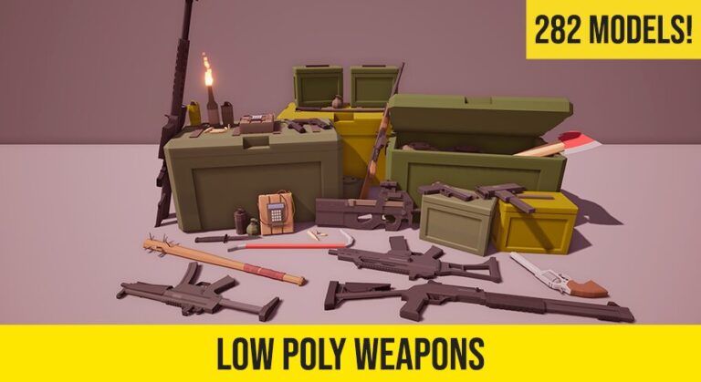 Low Poly FPS Weapons download