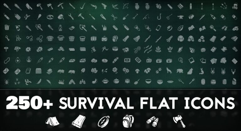 250+ Survival Flat Icons download