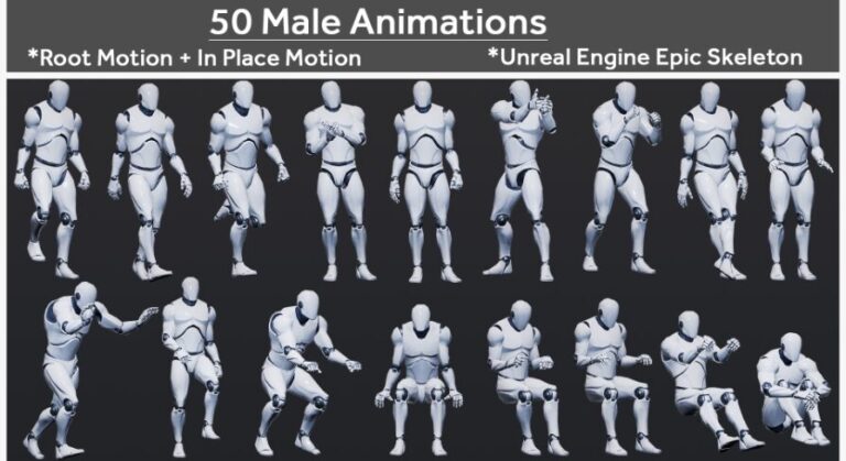 50 Male Animations download