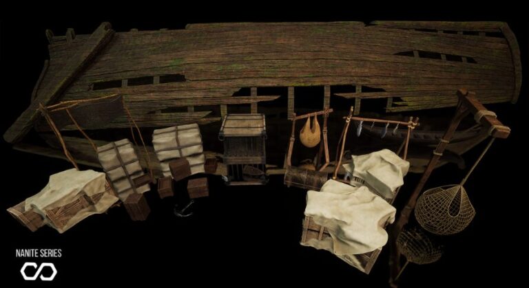 [Nanite] Medieval Harbor Kit – Harbor Props (Docks, Harbor, Medieval Props) download