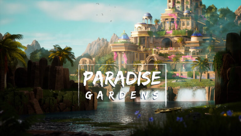 Stylized Paradise Gardens ( Paradise Garden Paradise Garden Castle Castle Lake ) download
