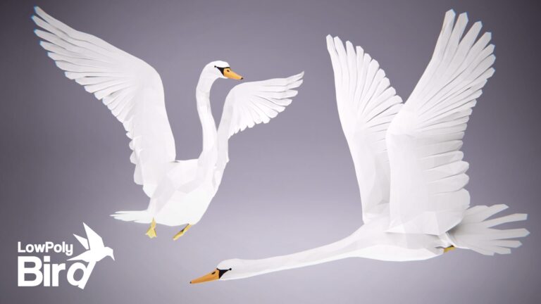 Low Poly Bird: Swan download