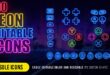 180 Neon Graphics – UI/Icons – Retro/Cyberpunk/Disco Style (Fully Editable PSD) download