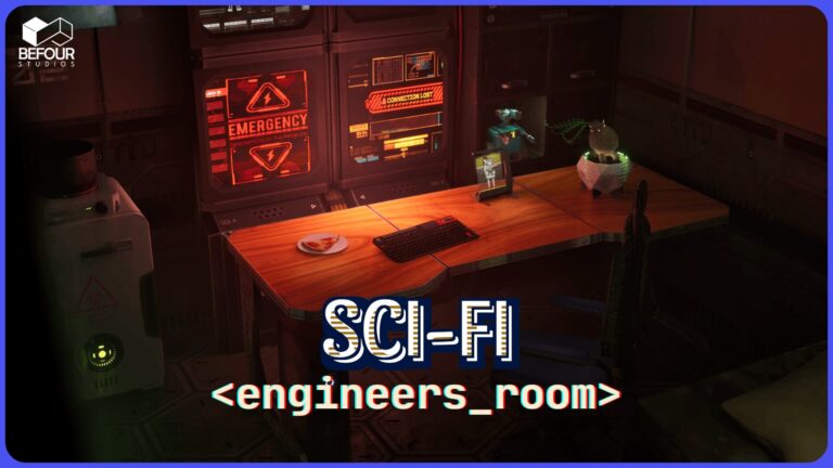 SciFi Engineer’s Room Environment (Interior, Modular, Light, Sci-Fi, Robot) download
