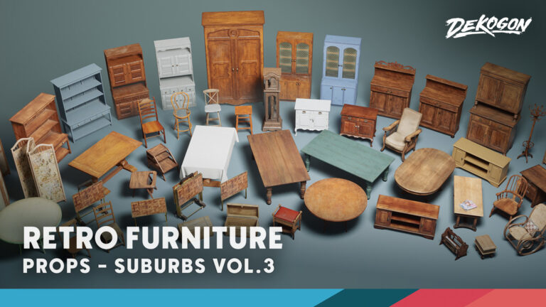 Suburbs VOL.3 – Retro Furniture (Nanite and Low Poly) download
