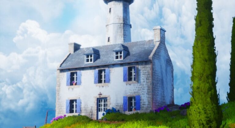 House On A Hill (House, Houses, Fantasy House, Stylized House) download