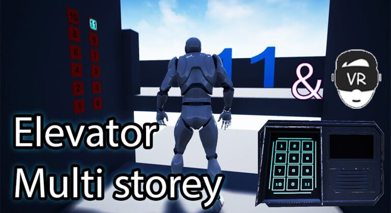 Multi storey Blueprint  elevator & VR download