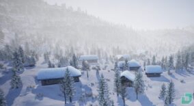 Low Poly Snow Forest download